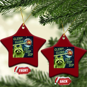Funny Alien Raccoon Meme Ceramic Ornament Glerp Glorp Brainrot Stupid Gift TS10 Print Your Wear