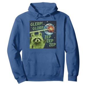 Funny Alien Raccoon Meme Hoodie Glerp Glorp Brainrot Stupid Gift TS10 Royal Blue Print Your Wear