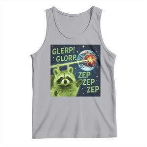 Funny Alien Raccoon Meme Tank Top Glerp Glorp Brainrot Stupid Gift TS10 Athletic Heather Print Your Wear