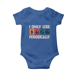 Sarcasm Periodic Table Baby Onesie Element Weird Science Joke Gift TS10 Royal Blue Print Your Wear