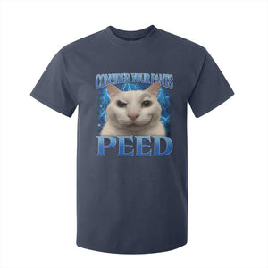 Meme Cat T Shirt For Kid Funny Weird Humor Consider Your Pants Peed TS10 Navy Print Your Wear