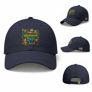 VBS 2026 Baseball Cap Rainforest Falls Exploring The Nature of God VBS 2026 TS10 Baseball Cap Universal Fit Navy Print Your Wear