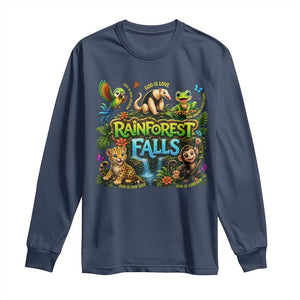 VBS 2026 Long Sleeve Shirt Rainforest Falls Exploring The Nature of God VBS 2026 TS10 Navy Print Your Wear