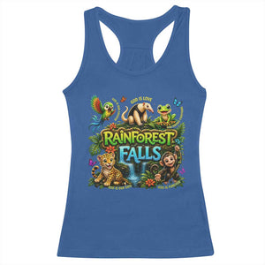 VBS 2026 Racerback Tank Top Rainforest Falls Exploring The Nature of God VBS 2026 TS10 Royal Blue Print Your Wear