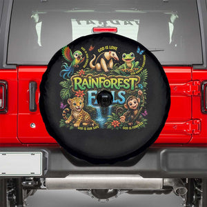 VBS 2026 Spare Tire Cover Rainforest Falls Exploring The Nature of God VBS 2026 TS10 Black Print Your Wear