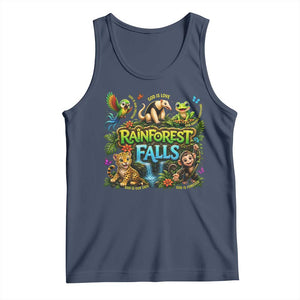VBS 2026 Tank Top Rainforest Falls Exploring The Nature of God VBS 2026 TS10 Navy Print Your Wear