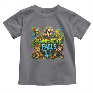 VBS 2026 Toddler T Shirt Rainforest Falls Exploring The Nature of God VBS 2026 TS10 Charcoal Print Your Wear