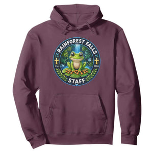 Rainforest Falls Staff Hoodie VBS 2026 Director Teacher TS10 Maroon Print Your Wear