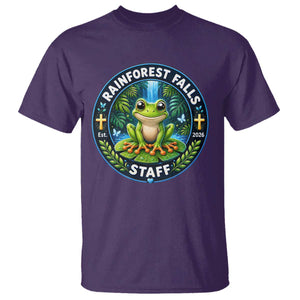 Rainforest Falls Staff T Shirt VBS 2026 Director Teacher TS10 Purple Print Your Wear