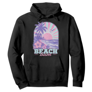 Beach Bum Hoodie Summer Vacation Beach Lover Surf Wave Vintage Tropical Sunset Aesthetic