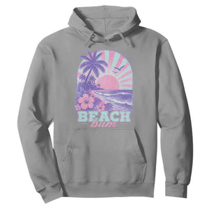 Beach Bum Hoodie Summer Vacation Beach Lover Surf Wave Vintage Tropical Sunset Aesthetic