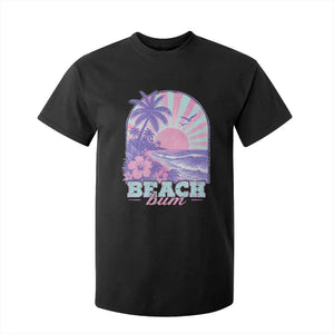 Beach Bum T Shirt For Kid Summer Vacation Beach Lover Surf Wave Vintage Tropical Sunset Aesthetic