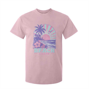 Beach Bum T Shirt For Kid Summer Vacation Beach Lover Surf Wave Vintage Tropical Sunset Aesthetic