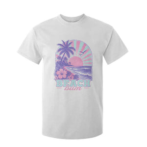 Beach Bum T Shirt For Kid Summer Vacation Beach Lover Surf Wave Vintage Tropical Sunset Aesthetic