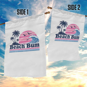 Beach Bum Garden Flag Retro Summer Vacation Surf Wave Tropical Sunset Aesthetic TS10 Print Your Wear