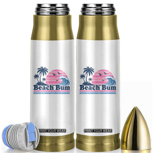 Beach Bum Bullet Tumbler Retro Summer Vacation Surf Wave Tropical Sunset Aesthetic TS10 White Print Your Wear