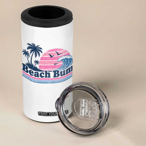 Beach Bum 4 in 1 Can Cooler Tumbler Retro Summer Vacation Surf Wave Tropical Sunset Aesthetic TS10 Print Your Wear