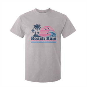 Beach Bum T Shirt For Kid Retro Summer Vacation Surf Wave Tropical Sunset Aesthetic TS10 Ice Gray Print Your Wear