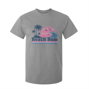 Beach Bum T Shirt For Kid Retro Summer Vacation Surf Wave Tropical Sunset Aesthetic TS10 Sport Gray Print Your Wear