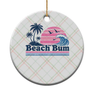 Beach Bum Ceramic Ornament Retro Summer Vacation Surf Wave Tropical Sunset Aesthetic TS10 1pc Christmas Plaid Print Your Wear