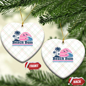 Beach Bum Ceramic Ornament Retro Summer Vacation Surf Wave Tropical Sunset Aesthetic TS10 Print Your Wear