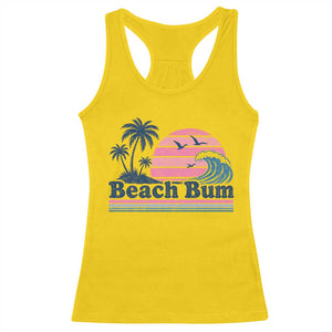 Beach Bum Racerback Tank Top Retro Summer Vacation Surf Wave Tropical Sunset Aesthetic TS10 Daisy Print Your Wear
