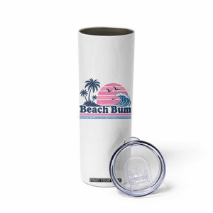 Beach Bum Skinny Tumbler Retro Summer Vacation Surf Wave Tropical Sunset Aesthetic TS10 Print Your Wear