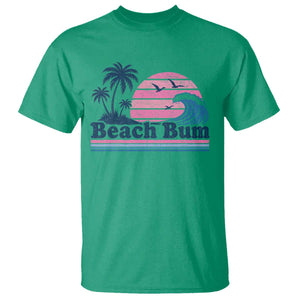 Beach Bum T Shirt Retro Summer Vacation Surf Wave Tropical Sunset Aesthetic TS10 Irish Green Print Your Wear