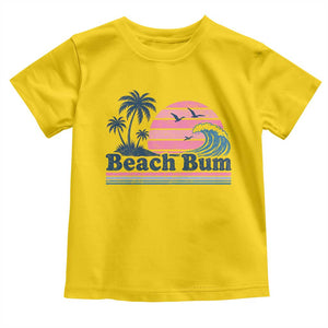 Beach Bum Toddler T Shirt Retro Summer Vacation Surf Wave Tropical Sunset Aesthetic TS10 Daisy Print Your Wear