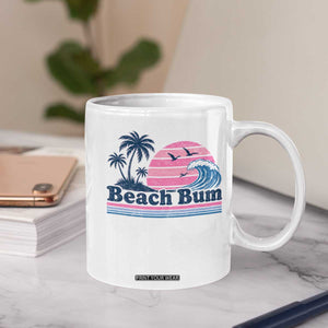 Beach Bum Coffee Mug Retro Summer Vacation Surf Wave Tropical Sunset Aesthetic TS10 Print Your Wear