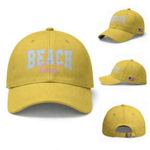 Beach Bum Baseball Cap Summer Vacation Beach Lovers TS10 Baseball Cap Universal Fit Yellow Print Your Wear
