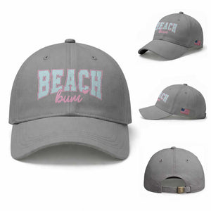 Beach Bum Baseball Cap Summer Vacation Beach Lovers TS10 Baseball Cap Universal Fit Sport Gray Print Your Wear