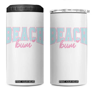 Beach Bum 4 in 1 Can Cooler Tumbler Summer Vacation Beach Lovers TS10 One Size: 16 oz White Print Your Wear