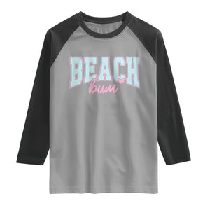 Beach Bum Raglan Shirt Summer Vacation Beach Lovers TS10 Sport Gray Black Print Your Wear