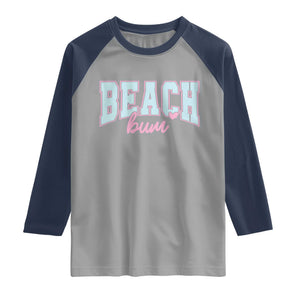 Beach Bum Raglan Shirt Summer Vacation Beach Lovers TS10 Sport Gray Navy Print Your Wear