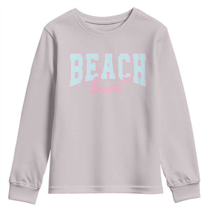 Beach Bum Youth Sweatshirt Summer Vacation Beach Lovers TS10 Ice Gray Print Your Wear