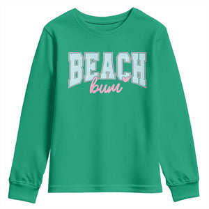 Beach Bum Youth Sweatshirt Summer Vacation Beach Lovers TS10 Irish Green Print Your Wear