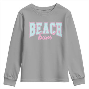 Beach Bum Youth Sweatshirt Summer Vacation Beach Lovers TS10 Sport Gray Print Your Wear