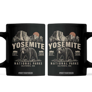Vintage Yosemite National Park Coffee Mug Retro Bear Nature Wildlife Forest TS10 Black Print Your Wear
