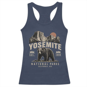 Vintage Yosemite National Park Racerback Tank Top Retro Bear Nature Wildlife Forest TS10 Navy Print Your Wear
