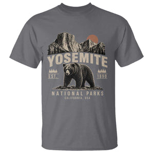 Vintage Yosemite National Park T Shirt Retro Bear Nature Wildlife Forest TS10 Charcoal Print Your Wear