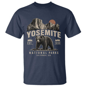 Vintage Yosemite National Park T Shirt Retro Bear Nature Wildlife Forest TS10 Navy Print Your Wear