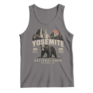 Vintage Yosemite National Park Tank Top Retro Bear Nature Wildlife Forest TS10 Deep Heather Print Your Wear