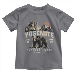 Vintage Yosemite National Park Toddler T Shirt Retro Bear Nature Wildlife Forest TS10 Charcoal Print Your Wear