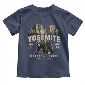 Vintage Yosemite National Park Toddler T Shirt Retro Bear Nature Wildlife Forest TS10 Navy Print Your Wear