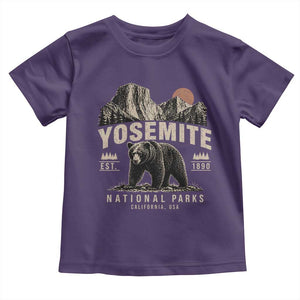 Vintage Yosemite National Park Toddler T Shirt Retro Bear Nature Wildlife Forest TS10 Purple Print Your Wear