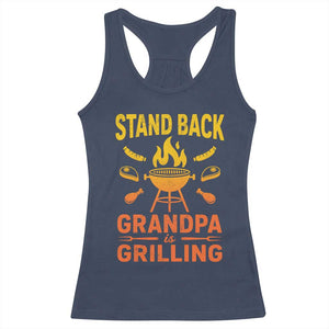 Grandpa Is Grilling Racerback Tank Top Funny Fathers Day BBQ