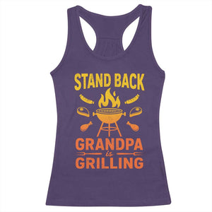 Grandpa Is Grilling Racerback Tank Top Funny Fathers Day BBQ