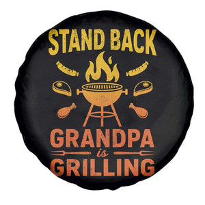 Grandpa Is Grilling Spare Tire Cover Funny Fathers Day BBQ
