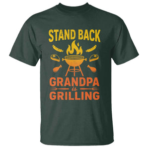 Grandpa Is Grilling T Shirt Funny Fathers Day BBQ